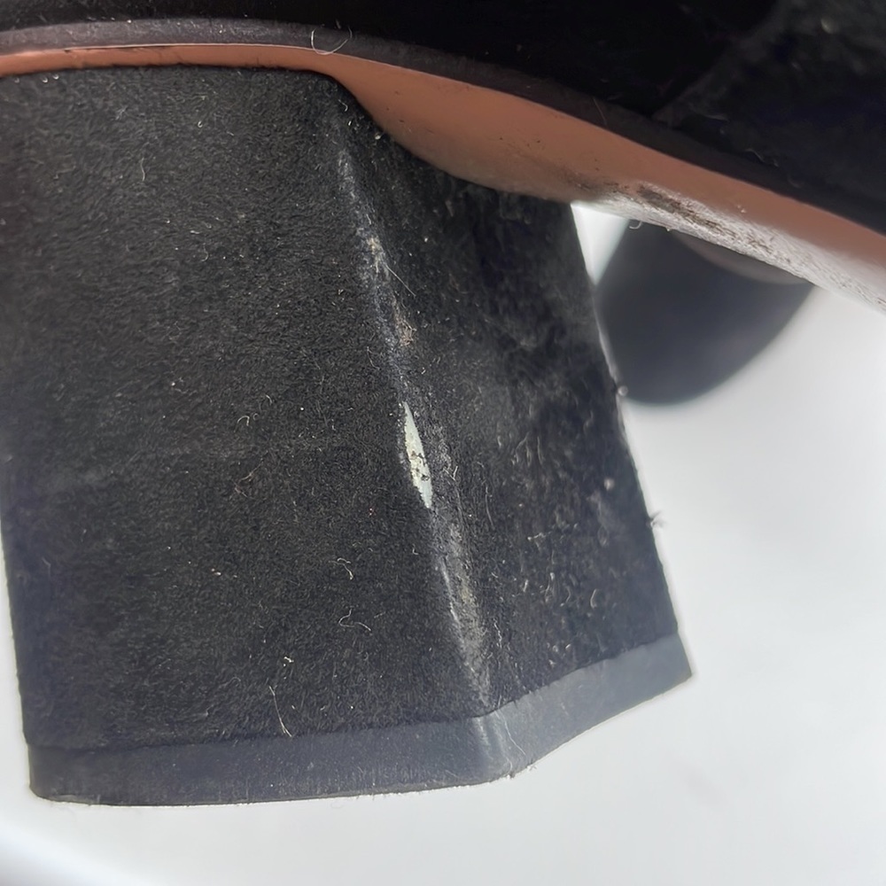 Gucci Black Suede leather Fringe trim GG marmont ankle boots 38 - Picture 11 of 11